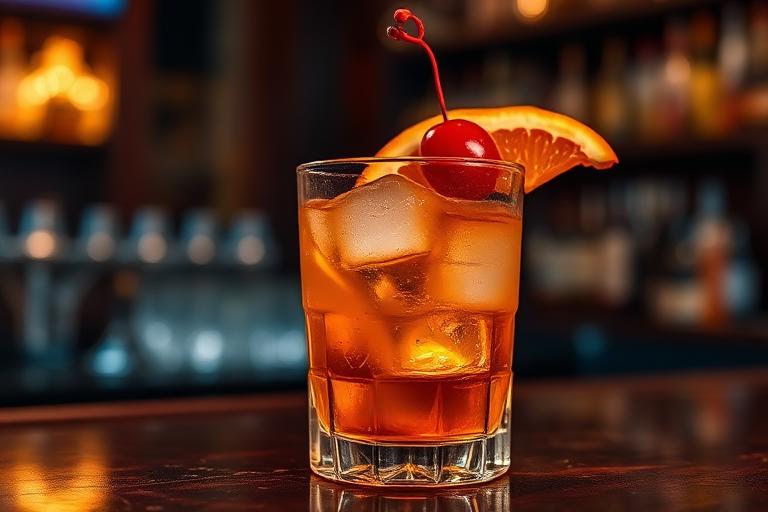 Cóctel clásico con fruta
