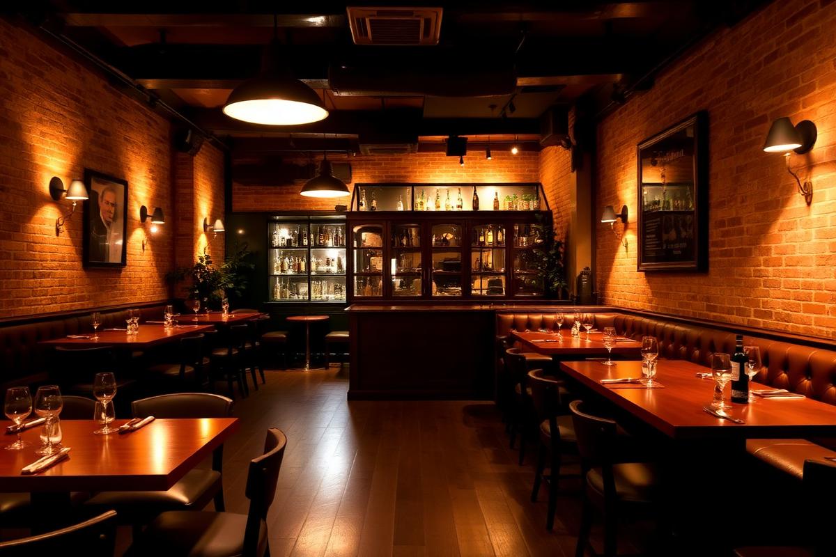 Interior acogedor del gastro-bar en Madrid