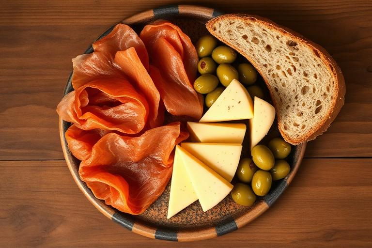 Plato de tapas españolas tradicionales